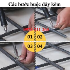 Móc buộc dây thép tự động, cây buộc dây kẽm xây dựng 20 buoc day kem tu dong 5