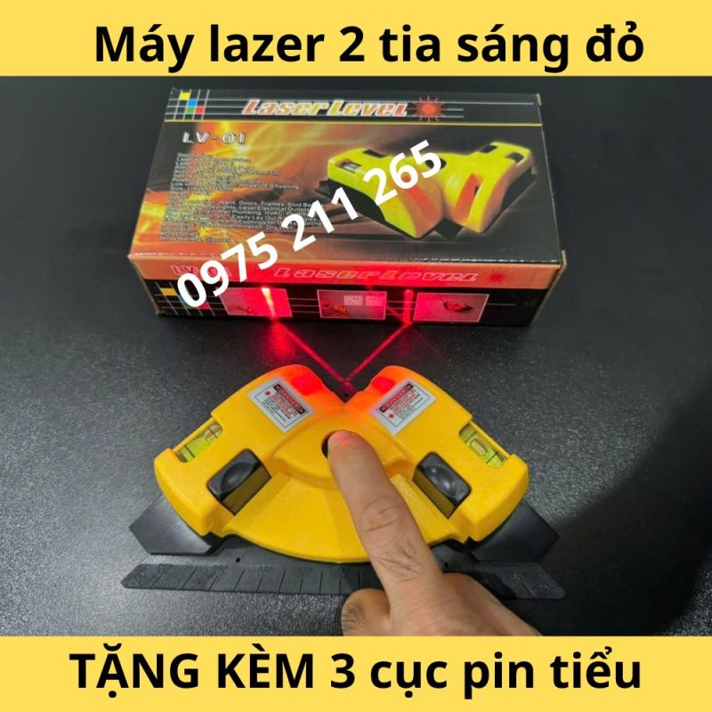 Máy lazer 2 tia vuông