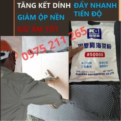 phụ gia ốp lát đài loan (bịch 1kg), phụ gia pha với xi kéo dài đông kết 17 phu gia op lat gach
