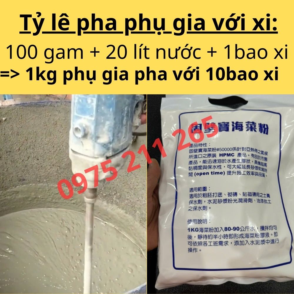 phụ gia ốp lát đài loan (bịch 1kg), phụ gia pha với xi kéo dài đông kết 8 phụ gia ốp lát đài loan (bịch 1kg), phụ gia pha với xi kéo dài đông kết - Ảnh 8