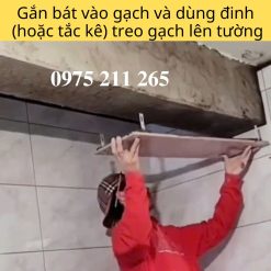 Bát treo gạch đá ốp dầm trần tường, bịch 100c móc treo gạch 12 bat treo gach