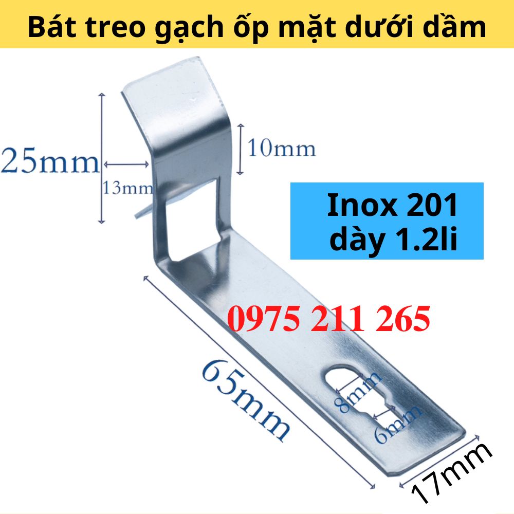 Bát treo gạch đá ốp dầm trần tường, bịch 100c móc treo gạch 1 bát treo gạch đá
