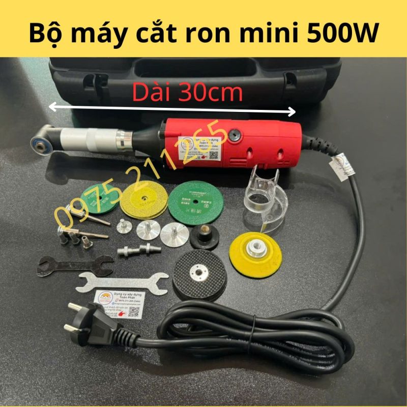 Máy cắt ron gạch mini cầm tay 500W, lưỡi cắt đường ron mỏng 1li 18 máy cắt ron gạch mini