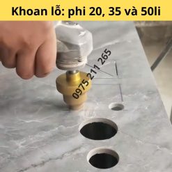 Alternative view of Mũi khoan gạch cứng hình tháp 3 cấp, kim cương khoét lỗ gạch men đá hoa ốp lát