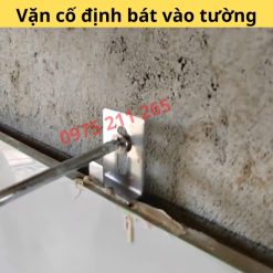 móc treo gạch khổ lớn U15, bát inox giữ gạch đá ốp tường chống rơi 15 moc treo gach chong roi