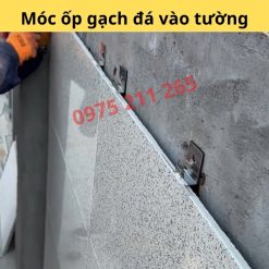 móc treo gạch khổ lớn U15, bát inox giữ gạch đá ốp tường chống rơi 11 moc treo op gach