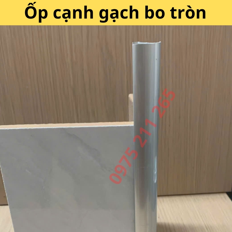 nẹp góc ốp gạch bo tròn 2 cánh, thanh nhôm nẹp cạnh gạch âm dương 53 nẹp ốp gạch bo tròn