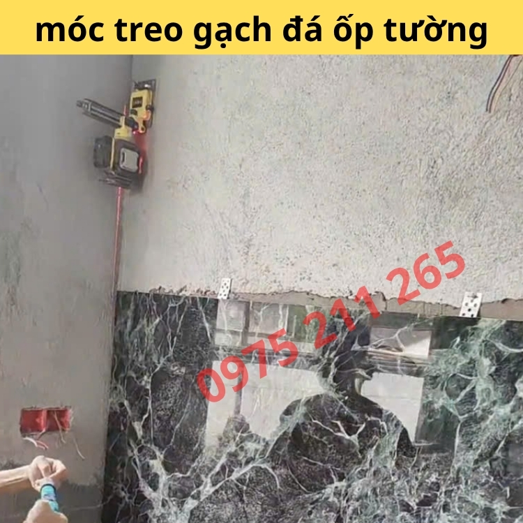 ke giữ gạch ốp tường chữ J, 100 bát inox móc treo gạch đá 54 bát inox ốp gạch